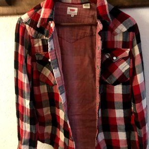 Levi's Red, Black and White Flannel